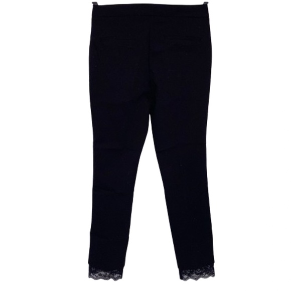 ZARA black XS pants skinny with lace pant leg openings - Picture 4 of 7